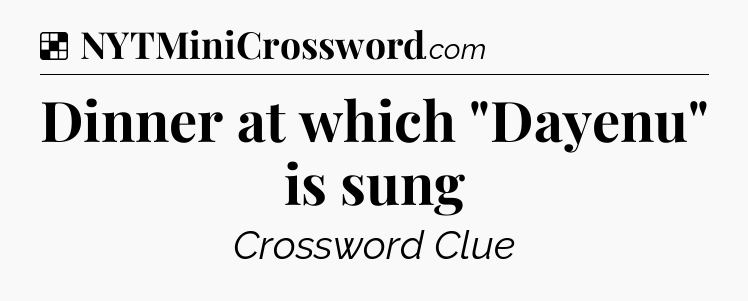 Solution: Dinner at which 