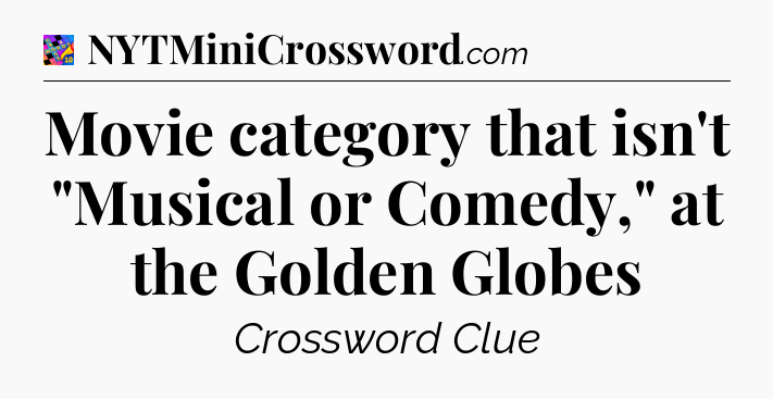 Movie category that isn't 