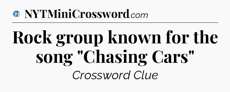 Rock group known for the song 