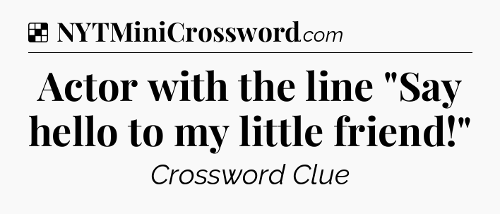 Solution: Actor with the line 