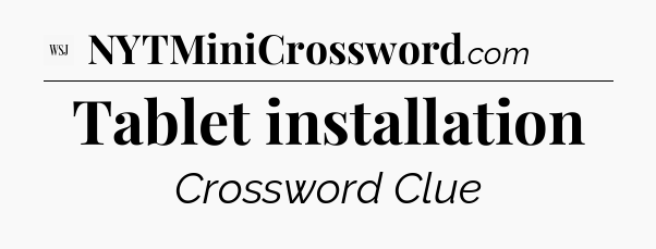 Tablet installation - WSJ Crossword