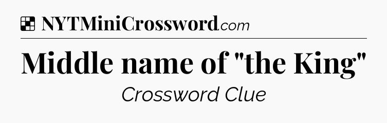 Solution: Middle name of 