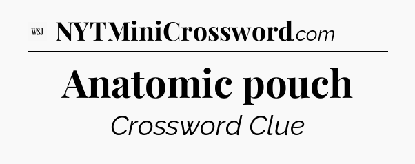 Anatomic pouch - WSJ Crossword