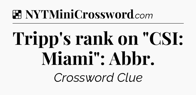 Solution: Tripp's rank on 