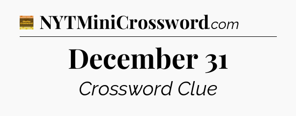 December 31 - Eugene Sheffer Crossword