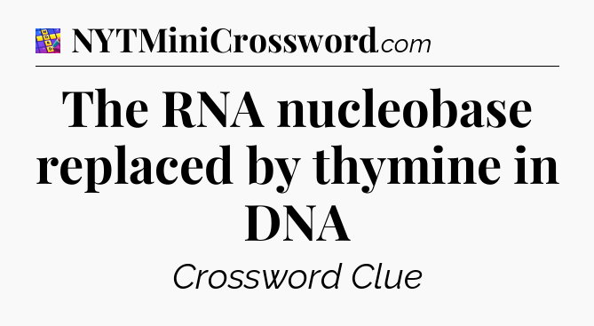 The RNA nucleobase replaced by thymine in DNA Codycross