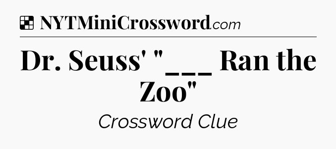Solution: Dr. Seuss' 