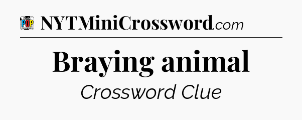 Braying animal Crossword Clue