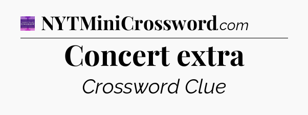 Concert extra - Thomas Joseph Crossword