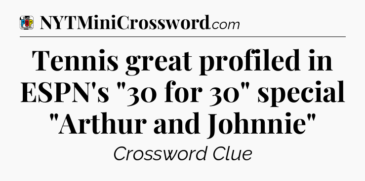 Tennis great profiled in ESPN's 