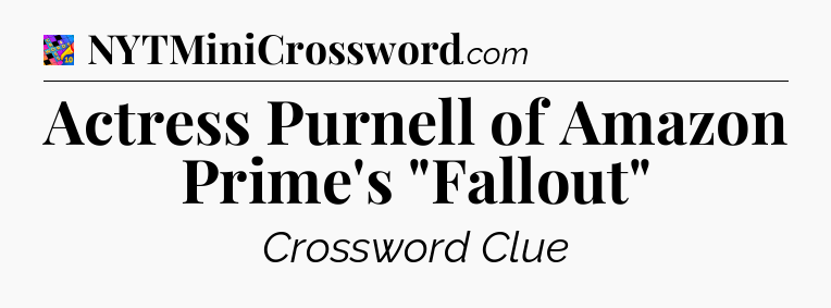 Actress Purnell of Amazon Prime's 