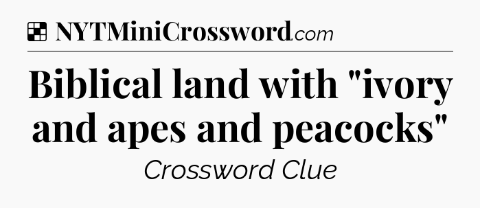 Solution: Biblical land with 