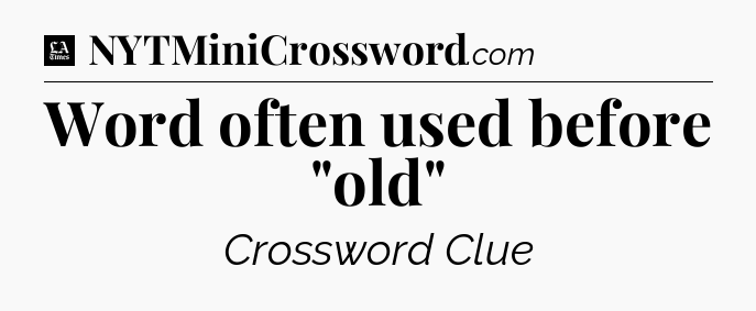 Word often used before 