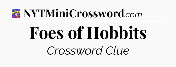 Foes of Hobbits Codycross