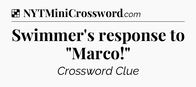 Solution: Swimmer's response to 