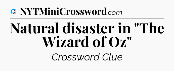 Natural disaster in 