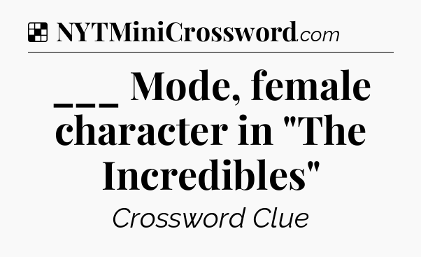 Solution: ___ Mode, female character in 