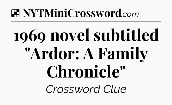 Solution: 1969 novel subtitled 