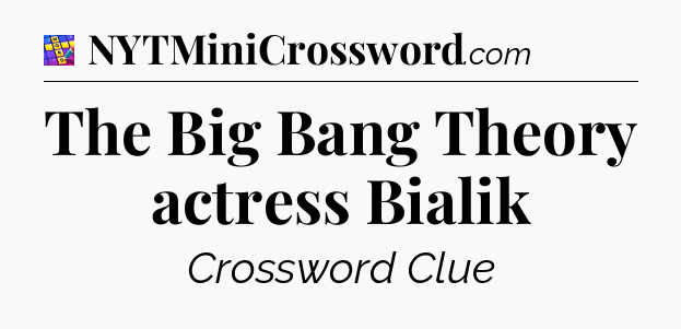 The Big Bang Theory actress Bialik Codycross