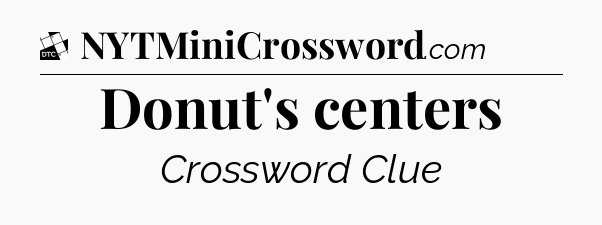 Donut's centers - Daily Themed Classic Crossword
