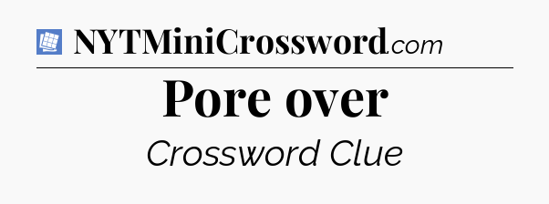 Pore over Puzzle Page Crossword Clue