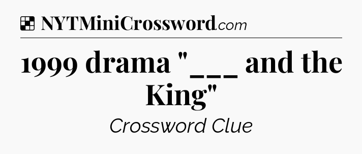 Solution: 1999 drama 