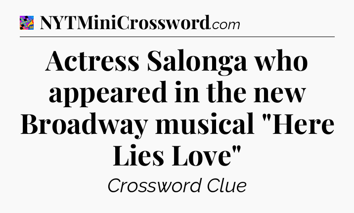 Actress Salonga who appeared in the new Broadway musical 
