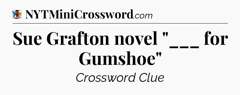 Sue Grafton novel 