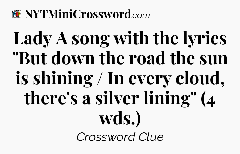 Lady A song with the lyrics 