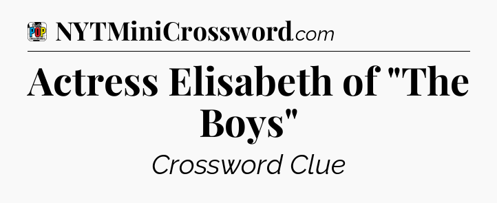 Actress Elisabeth of 