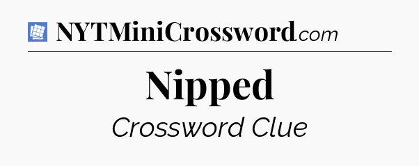 Nipped Puzzle Page Crossword Clue