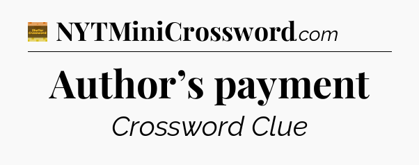 Author’s payment - Eugene Sheffer Crossword