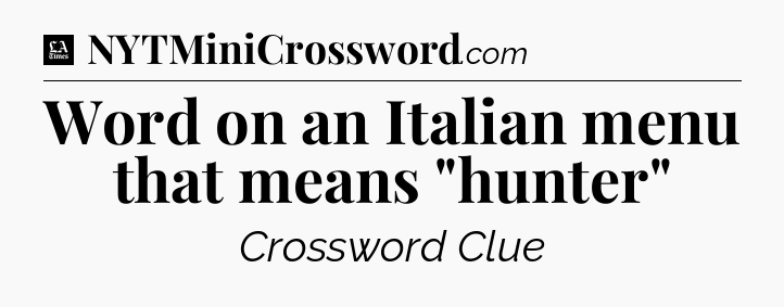 Word on an Italian menu that means 