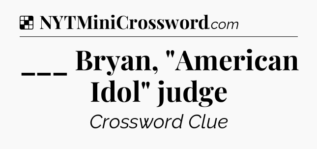 Solution: ___ Bryan, 