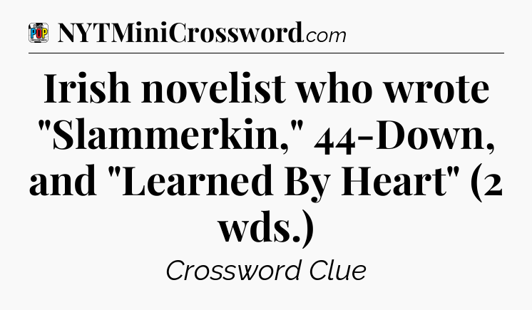 Irish novelist who wrote 