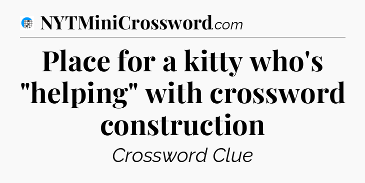 Place for a kitty who's 