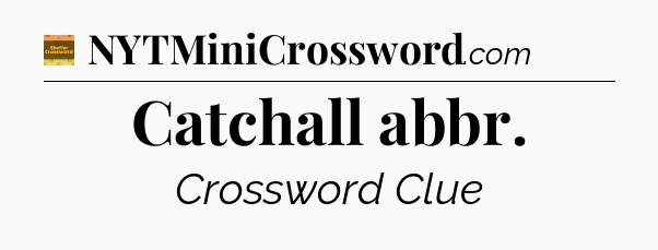 Catchall abbr - Eugene Sheffer Crossword