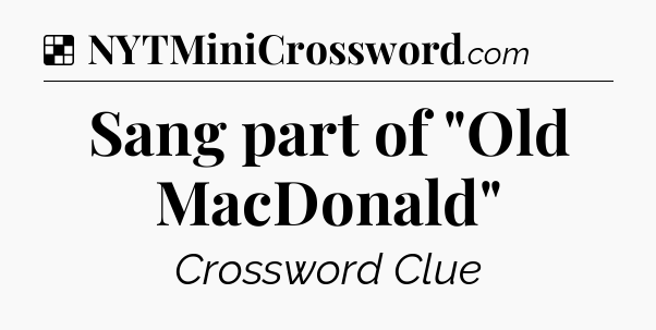 Solution: Sang part of 