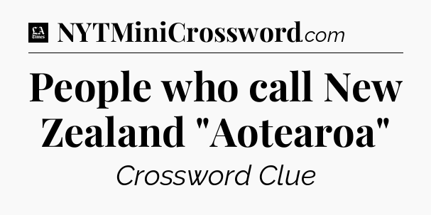 People who call New Zealand 