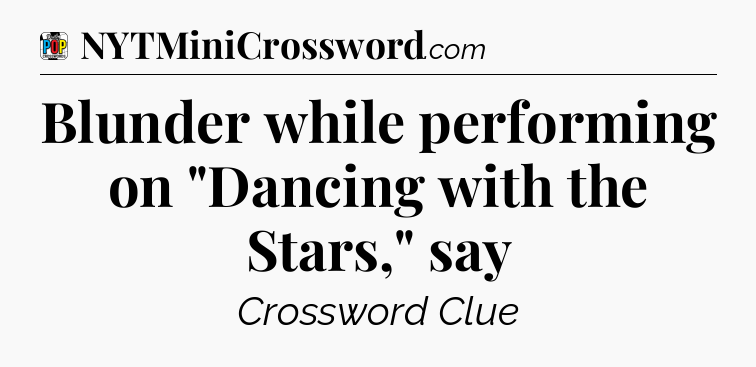 Blunder while performing on 