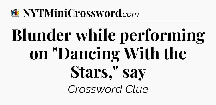 Blunder while performing on 