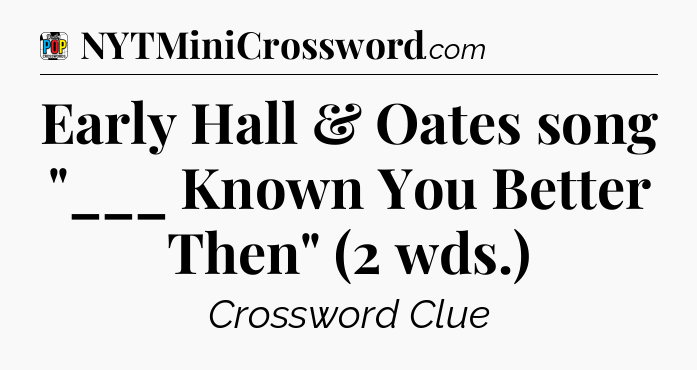 Early Hall & Oates song 