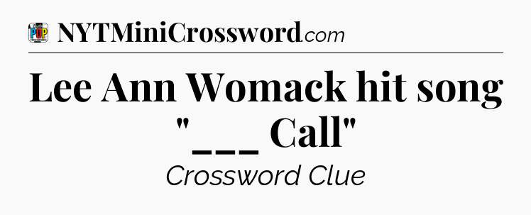 Lee Ann Womack hit song 