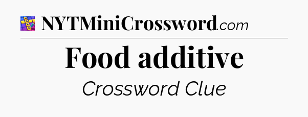 Food additive Codycross