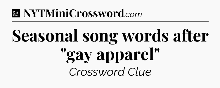 Seasonal song words after 