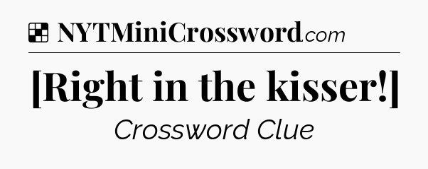 Solution: [Right in the kisser!] - NYT Crossword