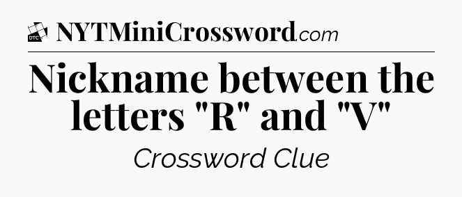 Nickname between the letters 