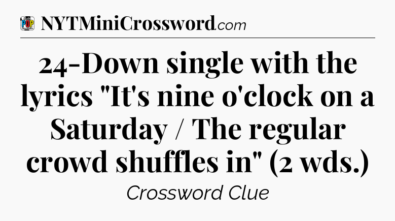 24-Down single with the lyrics 