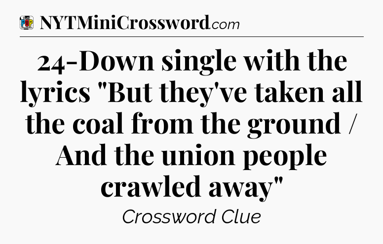 24-Down single with the lyrics 