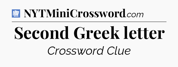 Second Greek letter Puzzle Page Crossword Clue